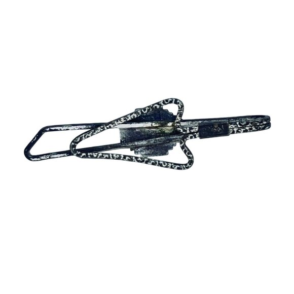 Vintage Silver Tone And Blue Enamel Worlds Fair 1934 Tie Bar (5656) - Picture 5 of 5